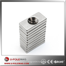 Hot Cube Neodymium Magnet N52/NdFeB Rare Earth Magnet/F100X30X10MM With a Hole Block Magnets Neodymium